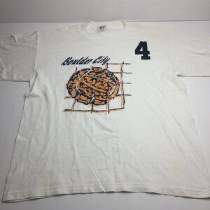 Murina's Best Mens White T-shirt Boulder City Number 4 Basketball Size Large